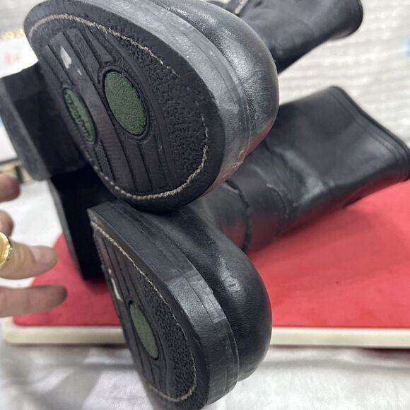 (M5) NANA Vintage BLACK ENGINEER BOOTS Goodyear Welted- Sz 6,E Made in USA - Picture 11 of 16